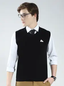 Monte Carlo Men V Neck Sleeveless Woollen Vest Sweater