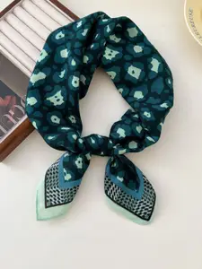 QUECY Women Printed Scarf with solid border