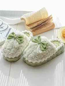 WOLVESDEN Women Self Design Winter Warm Thick Bottom Slip On Slipper