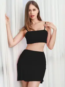 StyleCast Square Neck Top With Skirt Co-Ords