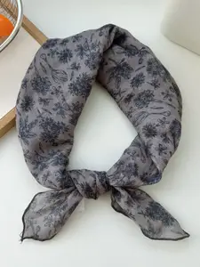 QUECY Women Self Design Printed Scarf
