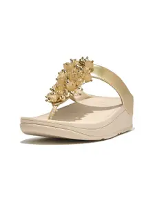 fitflop Leather Embellished Flatform Sandals