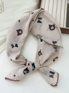 QUECY Women Animal Graphic Printed Scarf