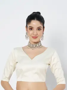 flaher V Neck Saree Blouse