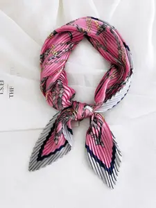QUECY Women Self Design Printed Scarf
