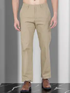 AWACK Men Tailored High-Rise Easy Wash Formal Trousers