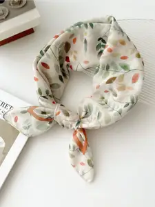QUECY Women Leaf Printed Scarf