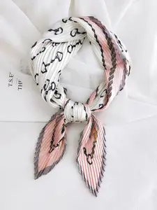 QUECY Women Graphic Printed Accordion pleats Scarf