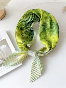 QUECY Women Printed Scarf with Solid Border