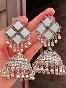 Sangria Oxidised Alloy Artificial Beads Earrings