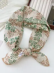 QUECY Women Printed Scarf With Taping