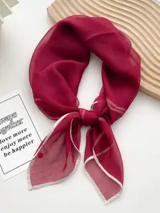 QUECY Women Scarf with Taping Border