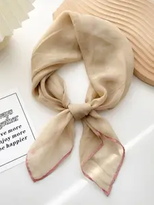 QUECY Women Scarf With Taping Border