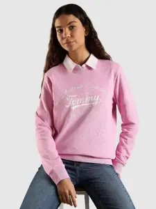 Tommy Hilfiger Women Shirt Collar Printed Sweatshirt