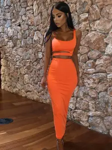 StyleCast Square Neck Top With Skirt Co-Ords