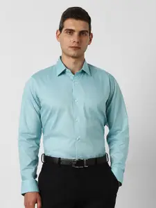 Van Heusen Textured Spread Collar Pure Cotton Formal Shirt