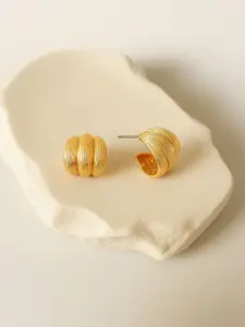 Accessorize Mini Textured Rib Half Hoop Earrings