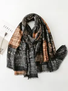 QUECY Women Abstract Printed Scarves