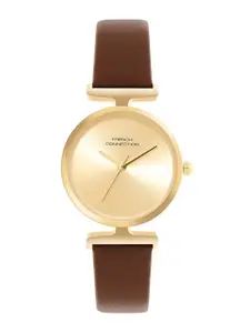 French Connection Women Dial & Leather Straps Analogue Watch FCU7BRL