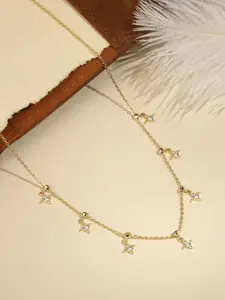 Cierra 18KT Gold-Plated Zircon Studded Star Necklace