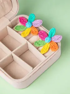 Niscka Gold-Plated Floral Shaped Studs