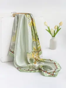 QUECY Printed Silk Scarf