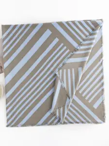 QUECY Women Striped Silk Scarf