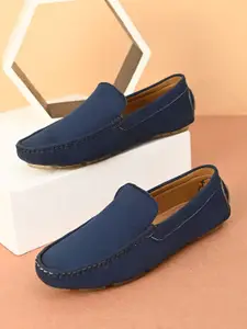 Provogue Men Textured Slip-On Boat Shoes