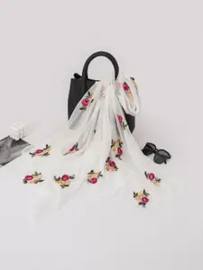 QUECY Printed Silk Scarf