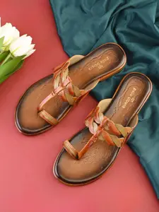 pelle albero Women Leather One Toe Flats