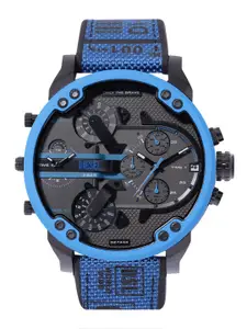 DIESEL Men MR. DADDY 2 Leather Textured Straps Analogue Watch DZ7434