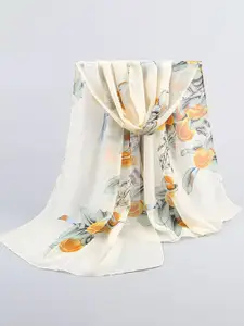 QUECY Printed Silk Scarf
