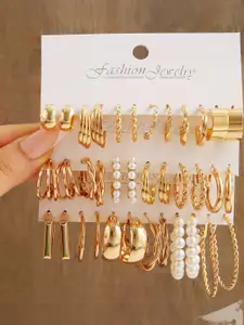 Vembley Gold-Plated Half Hoop  Earrings