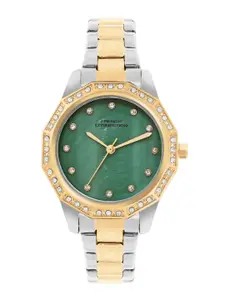 French Connection Women Stainless Steel Embellished Straps Analogue Watch FCU9NTM