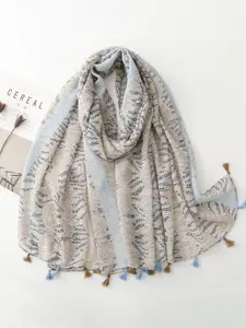 QUECY Printed Silk Scarf