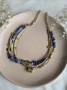 Studio Anviksha Lapis Lazuli Layered Statement Necklace