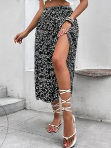 StyleCast x Revolte Printed Flared Midi Skirt