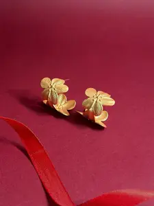 Accessorize London Floral Shaped Half Hoop Earrings