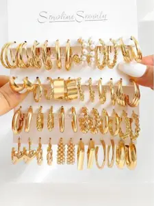 Vembley Gold-Plated Half Hoop  Earrings