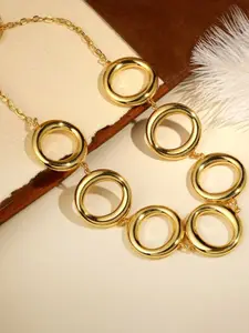 Cierra Stainless Steel 18KT Gold-Plated Statement Necklace