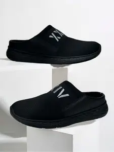 KazarMax Premium Men Solid Black Mule Casual Shoes