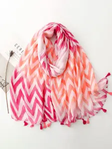 QUECY Women Self Design Printed Scarf