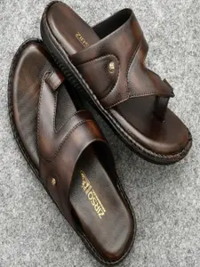 ZIRSQ Men Brown Synthetic Sandals