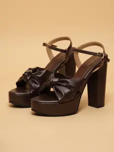ERIDANI Platform Sandals with Bows