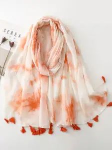 QUECY Women Printed Scarf with Tasselled