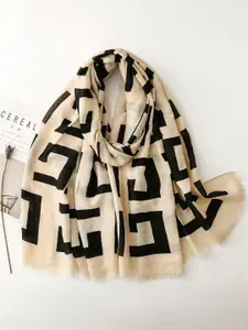 QUECY Women Self Design Printed Scarf