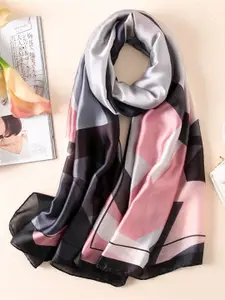 QUECY Women Printed Silk Scarf