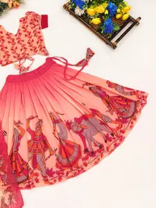 Shoryam Fashion Girls Pink Silk Georgette Lehenga Choli