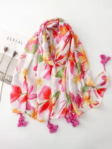 QUECY Women Printed Scarves With Tasselled