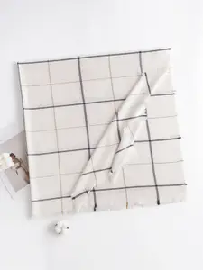 QUECY Checked Silk Scarf